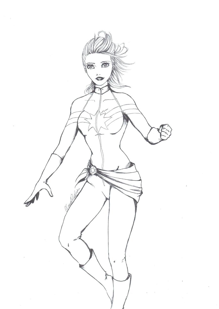 900x1269 Luxury Captain Marvel Coloring Pages Component