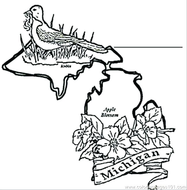 650x659 Michigan Coloring Page Coloring Pages Coloring Pages Printable