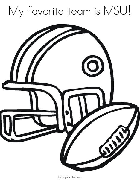 468x605 My Favorite Team Is Msu Coloring Page