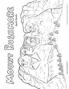236x305 Mt. Rushmore National Park Coloring Page Coloring