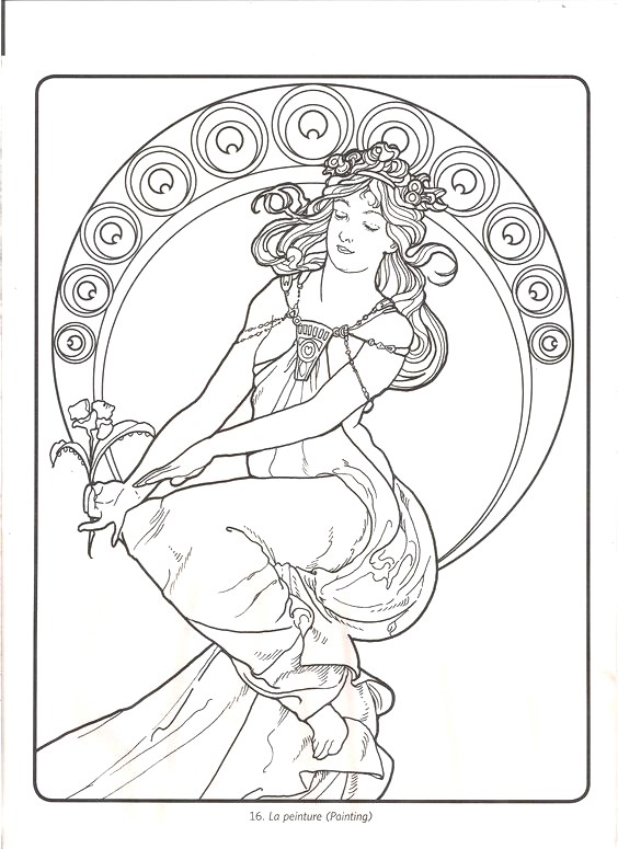 564x775 Elegant Alphonse Mucha Coloring Pages Ideas Coloring Gallery