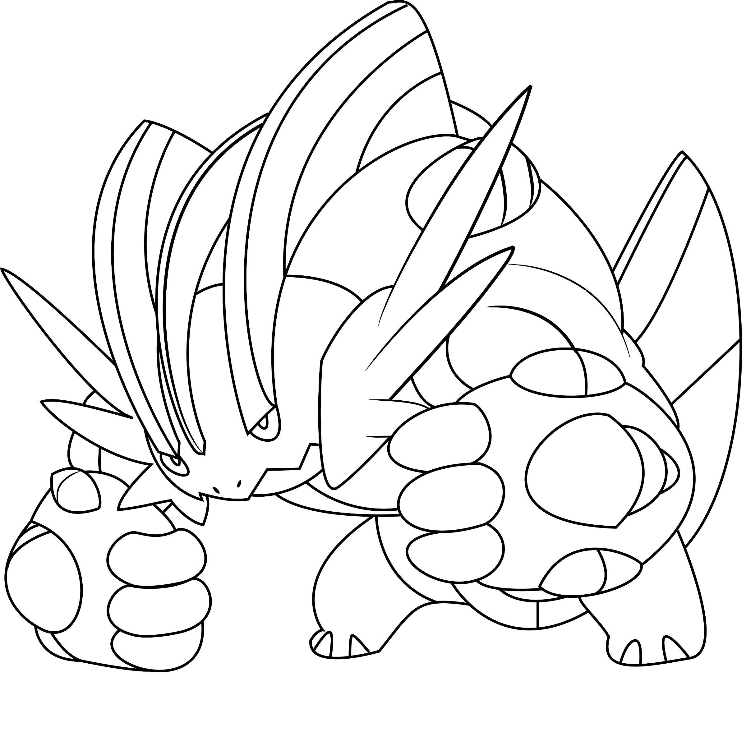 2400x2400 Pokemon Advanced Coloring Pages Mudkip Cartoons Printable Barfwa