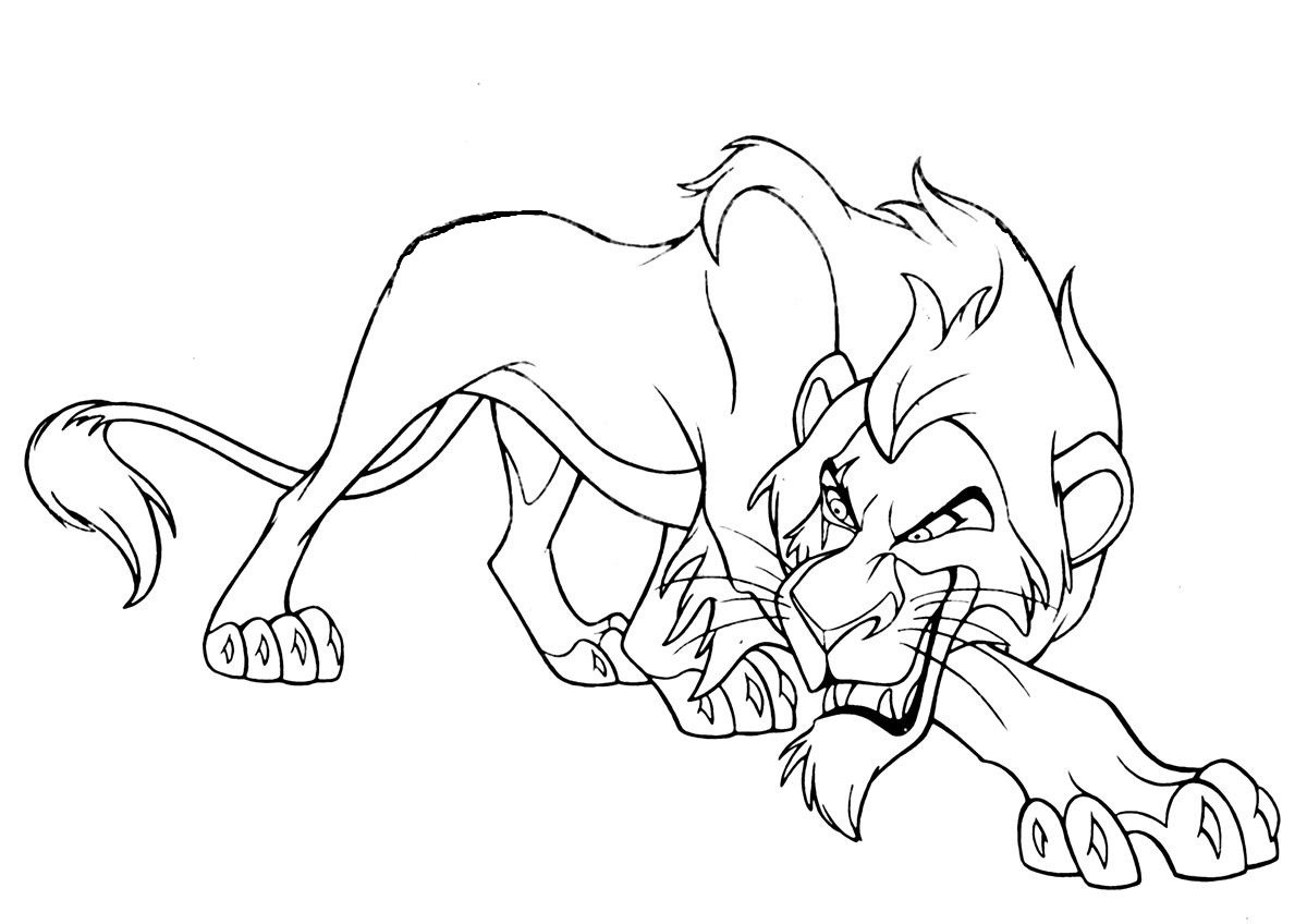 1200x848 Mufasa Coloring Pages Scar Lion King Lions And Tigers