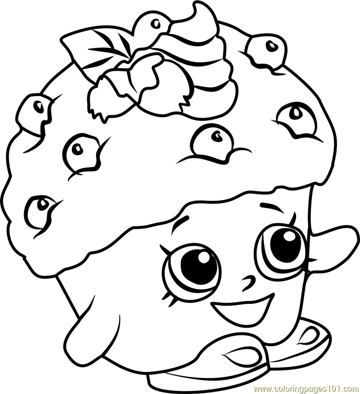 731x800 Mini Muffin Shopkins Coloring Page