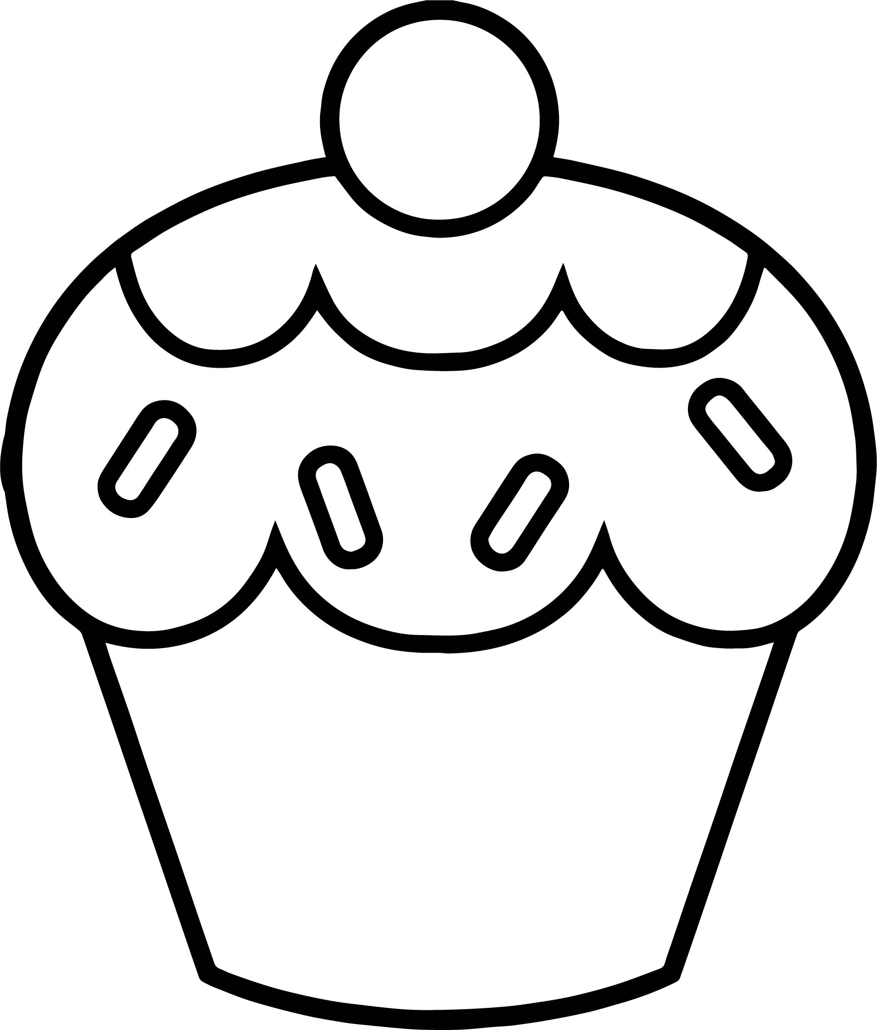 1740x2042 Muffin Coloring Page Cupcake