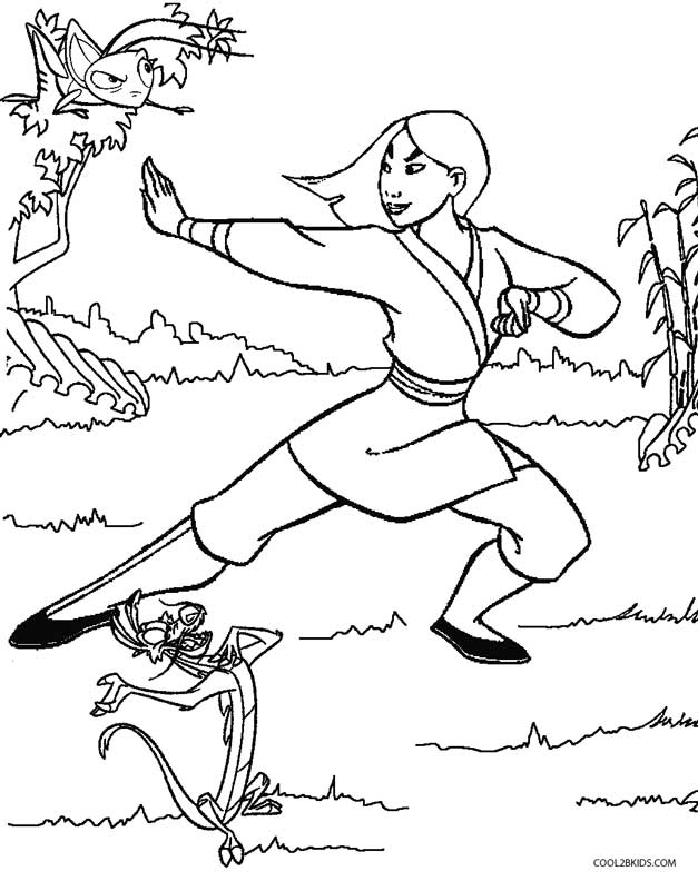 627x792 Printable Mulan Coloring Pages For Kids Cool2bkids