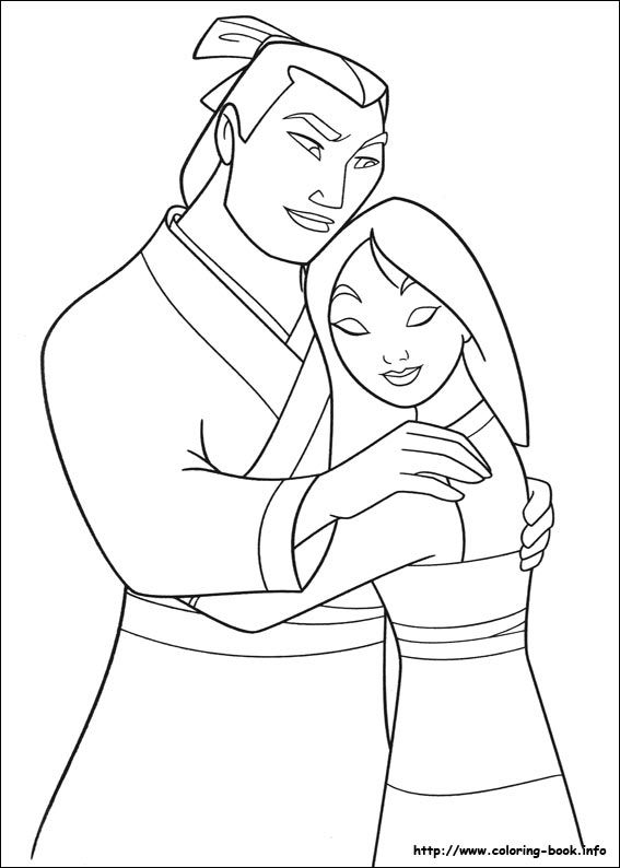 567x794 Mulan Coloring Picture Coloring Sheets Disney