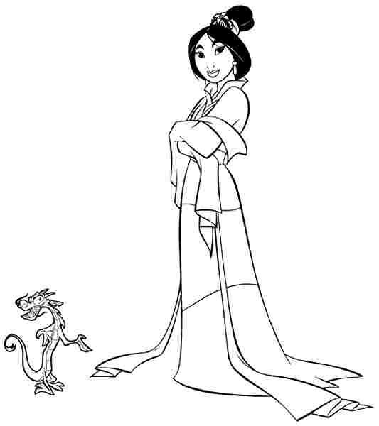 533x600 Free Colouring Pages Disney Princess Mulan For Girls Amp Boys Has