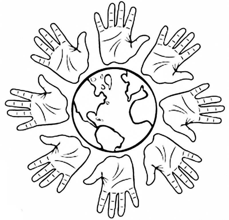 800x771 Images Of Hands And World Coloring Pages Rajzok