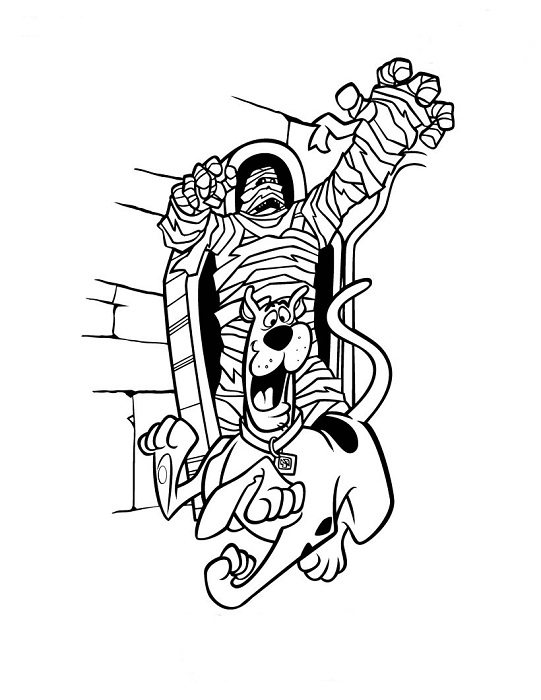 541x700 Scooby Chased By Mummy Coloring Page Animal Pages
