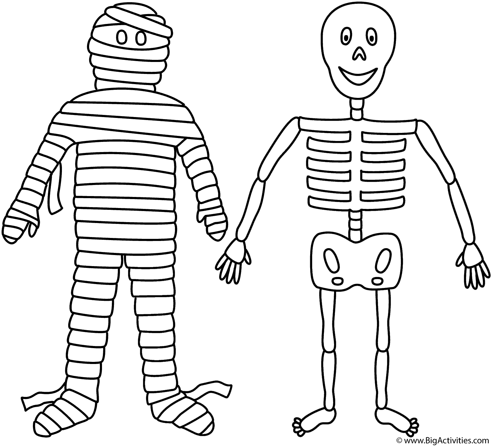 1645x1490 Skeleton With Mummy