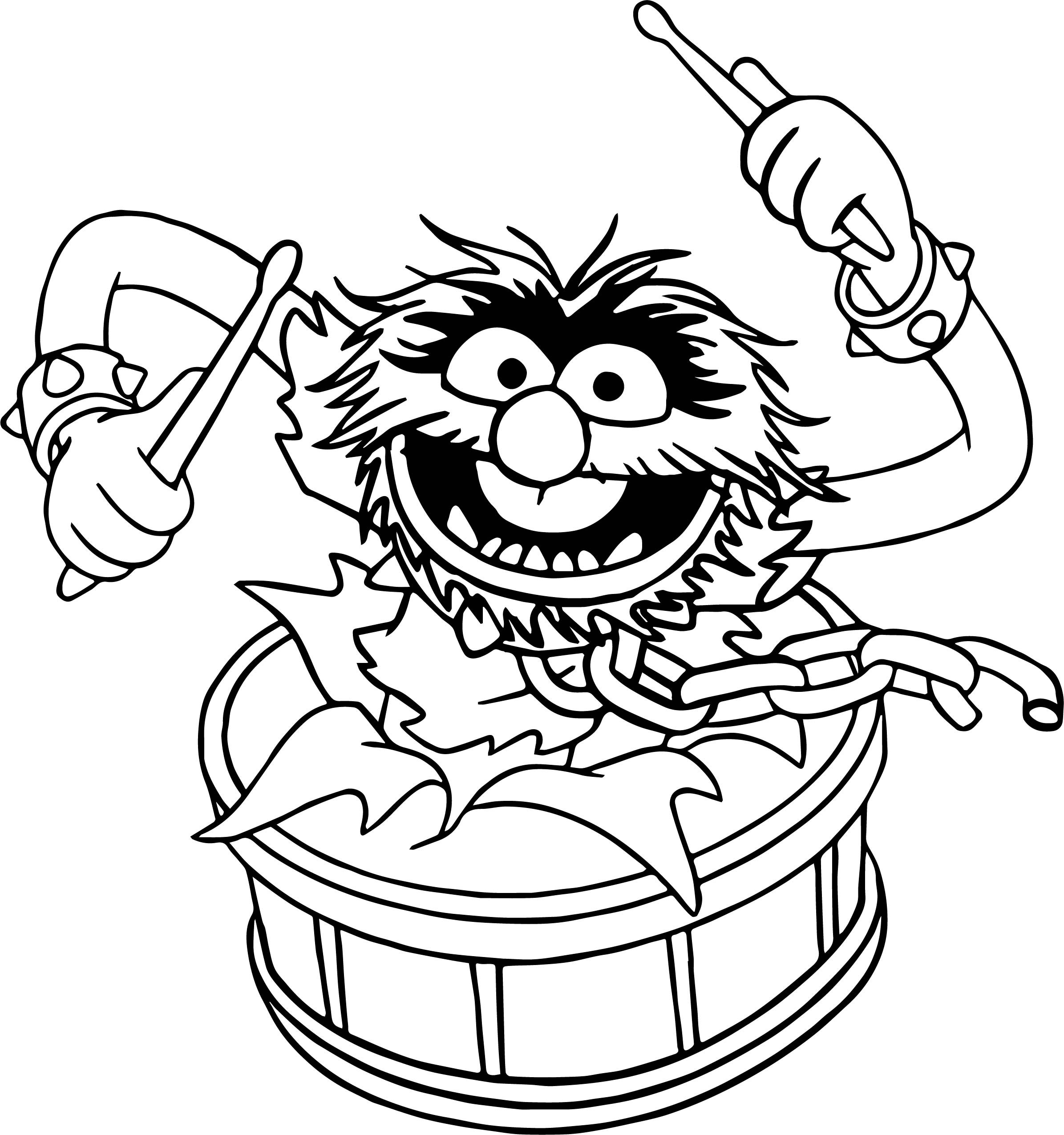 2391x2551 Muppet Babies Coloring Pages New The Muppets Animal Song Coloring