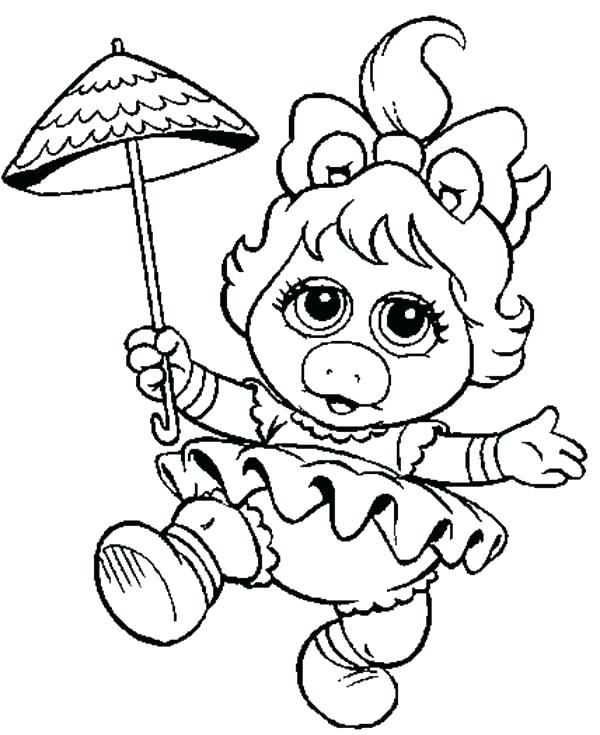 600x735 Muppet Coloring Pages Coloring Pages Miss Piggy From Babies