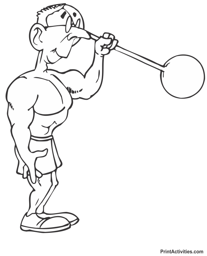 Muscle Man Coloring Pages