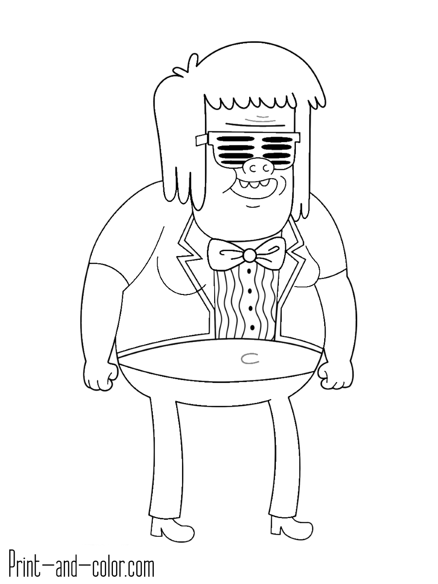900x1200 Regular Show Coloring Pages Print