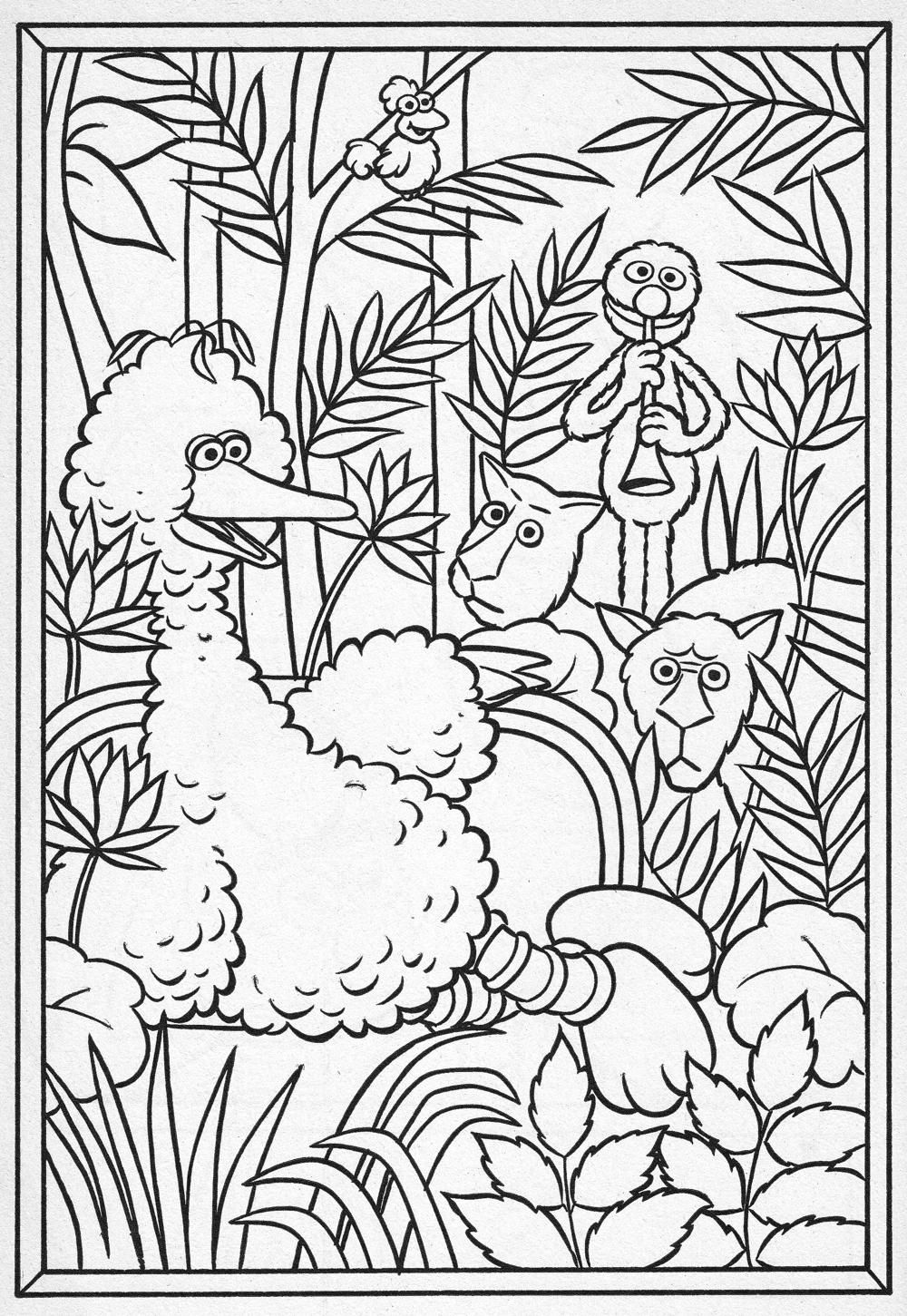 1000x1451 Henri Rousseau Monster Art, Big Bird And Coloring Books