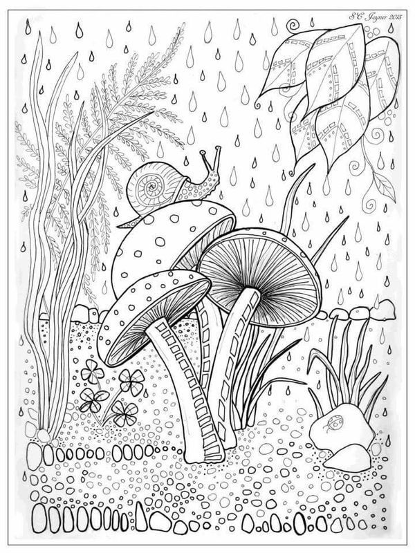 Mushroom Coloring Page