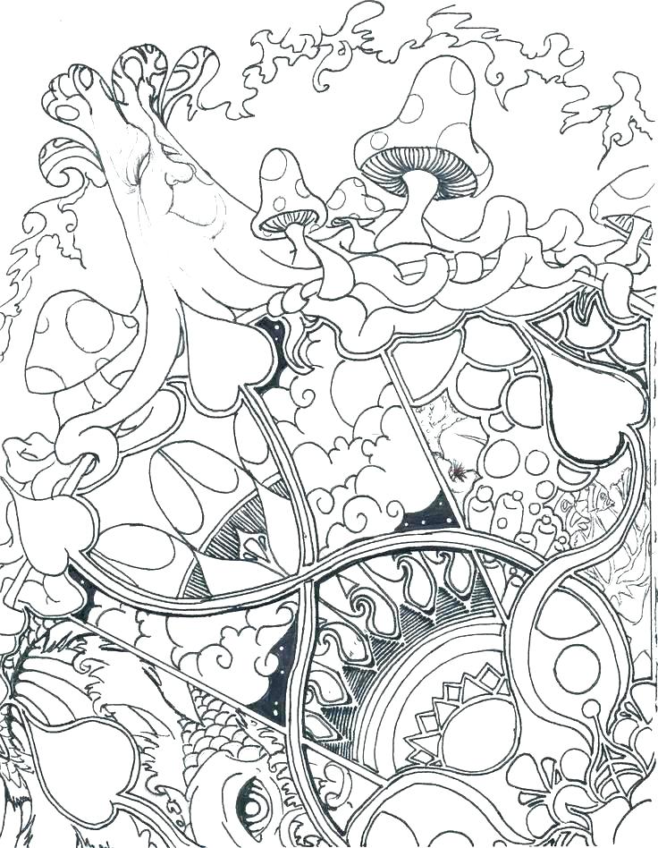 736x948 Trippy Mushroom Coloring Pages Coloring Books Coloring Pages