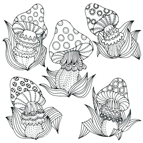 500x500 Mushroom Coloring Pages Mushroom Coloring Pages Best Adult