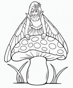 Mushroom House Coloring Page