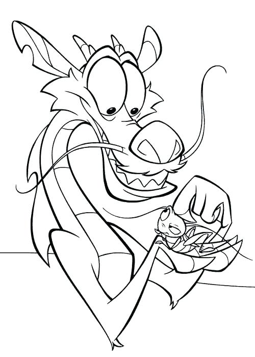 500x700 Mushu Coloring Pages And A Coloring Coloring Pages Top Model Print