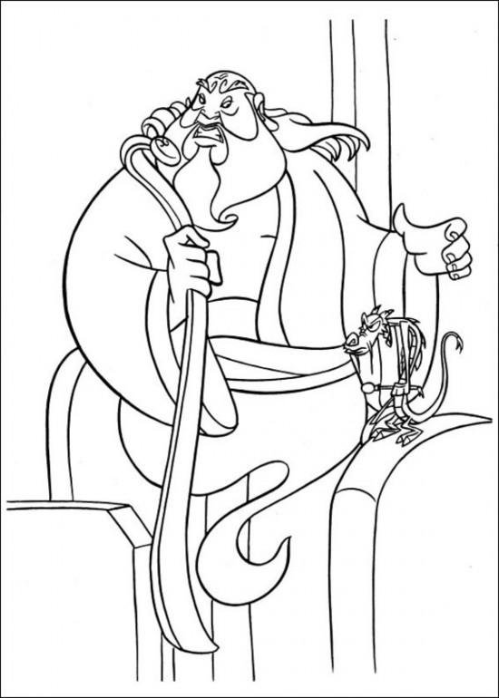 550x770 Best Mulan And Mushu Coloring Pages