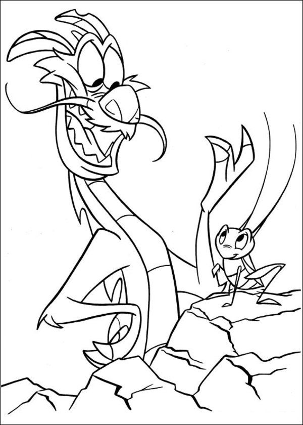 600x840 Mulan Mushu Coloring Pages
