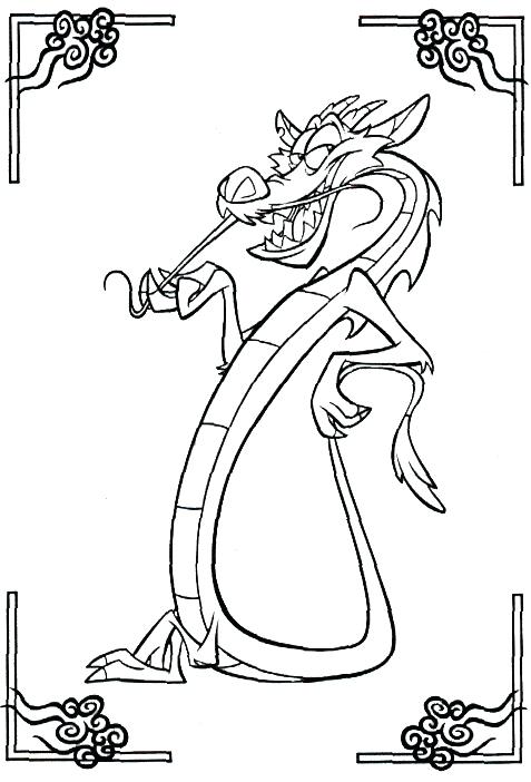 477x702 Mushu Coloring Pages