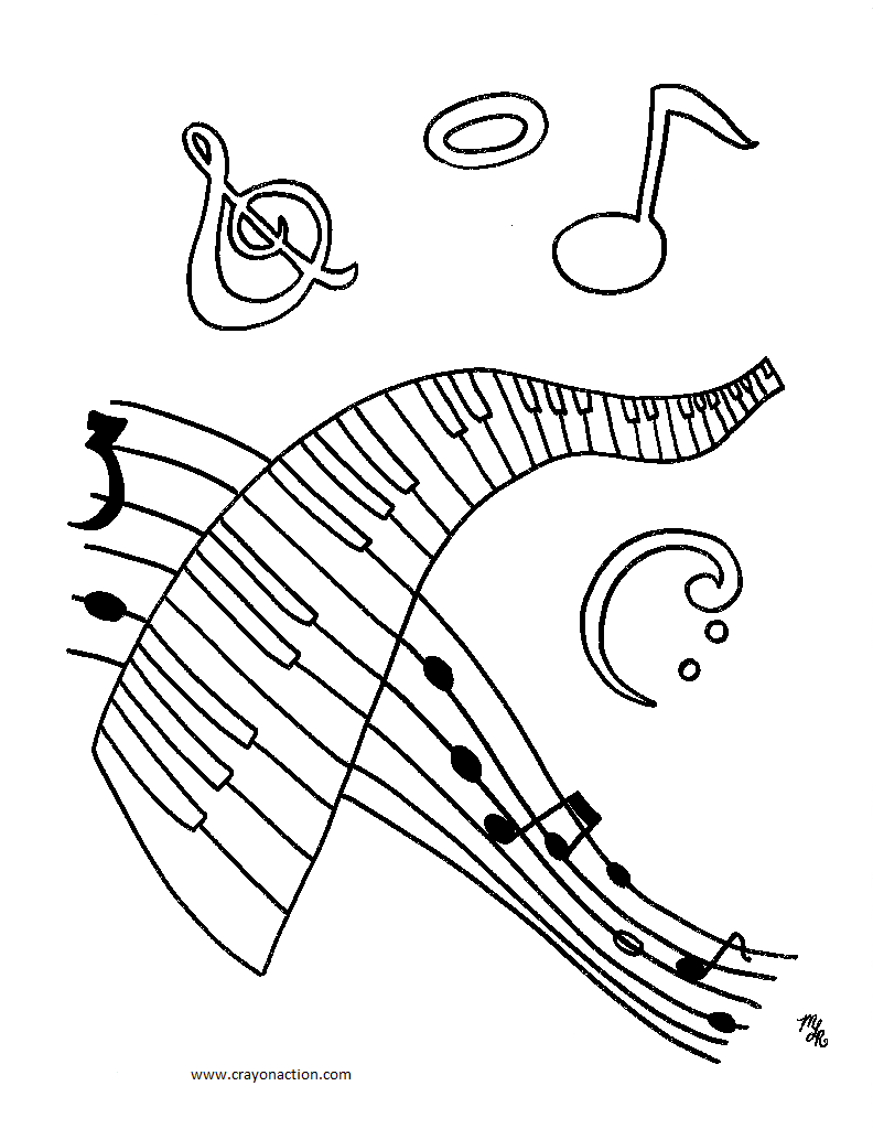 792x1024 Unique Music Notes Symbols Coloring Pages 5760