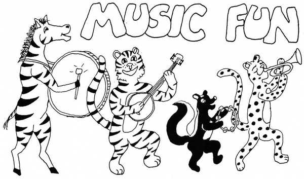 600x353 Coloring Sheet Of Animal Music Fun For Kids