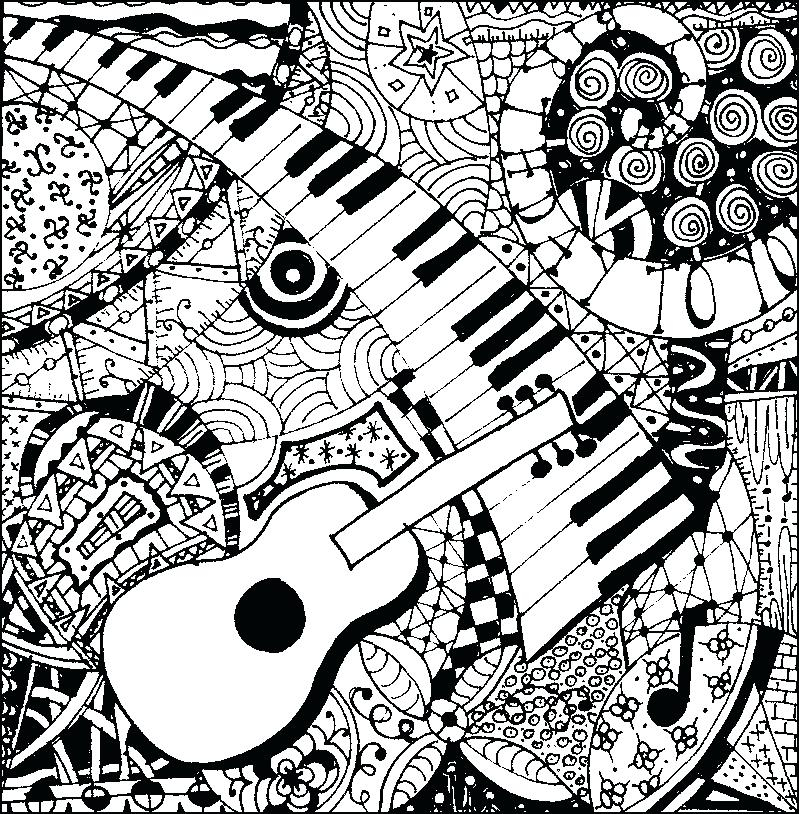 799x814 Music Coloring Page Musical Coloring Pages Abstract Music Coloring