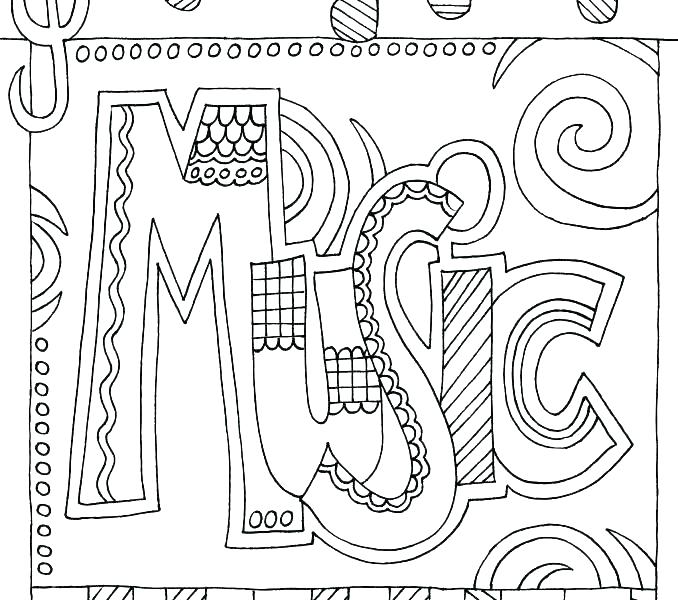 678x600 Music Coloring Sheet