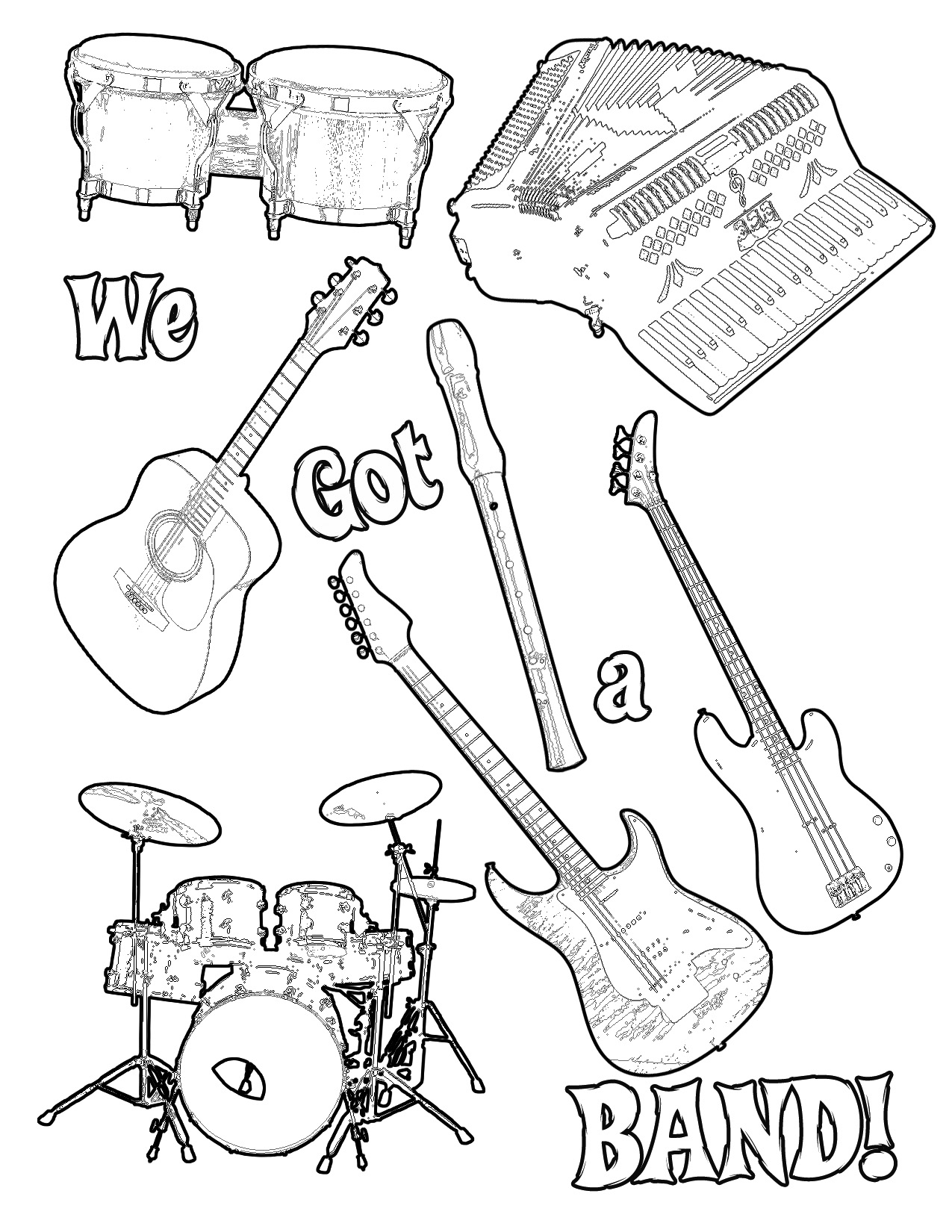 Music Coloring Pages Printable