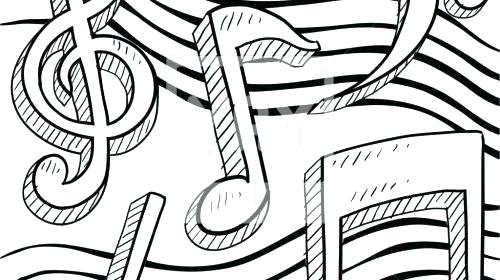 500x280 Music Note Coloring Pages Musical Notes Coloring Pages Music