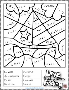 236x305 Free Printable Color By Note Worksheet Music Class Resources