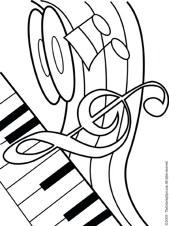 540x720 Music Note Coloring Pages Drawn Music Notes Coloring Page Music