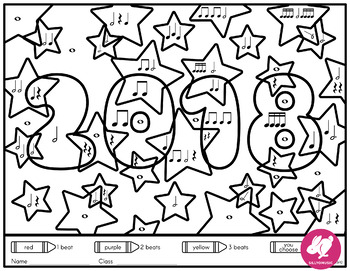 350x271 New Year Music Color By Note Activities, Music Coloring Pages For 2018