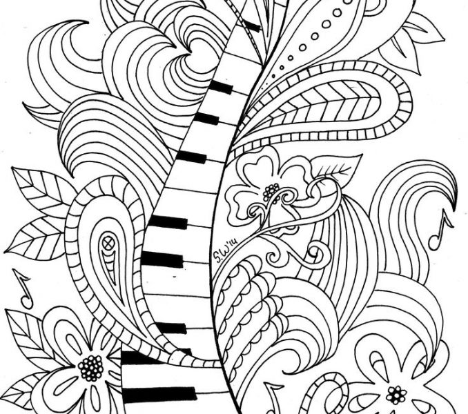 678x600 Music Colouring Pages 22 Musical Themed Colouring Pages For Kids