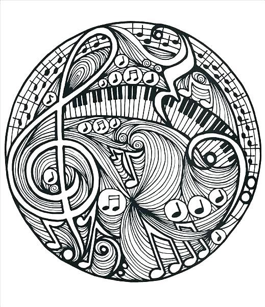 519x600 Music Coloring Pages Pdf