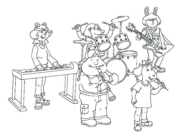 600x457 Instruments Coloring Pages Musical Instrument Coloring Pages