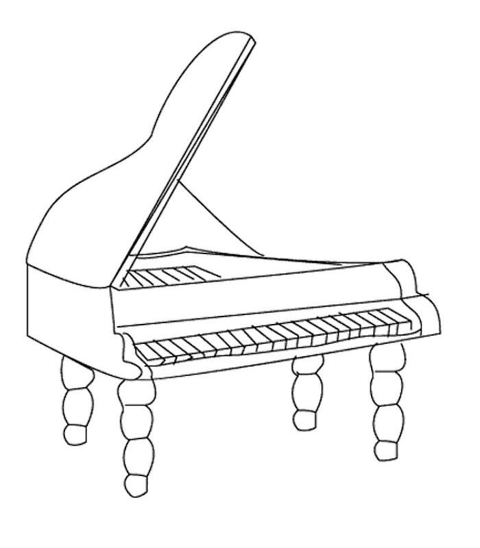 700x800 Kids Under 7 Musical Instruments Coloring Pages