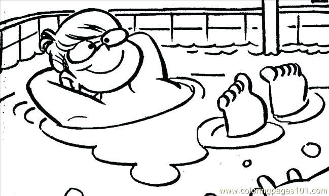 649x387 Swimming Pool Coloring Pages Muskrat Swimming In Pool Coloring