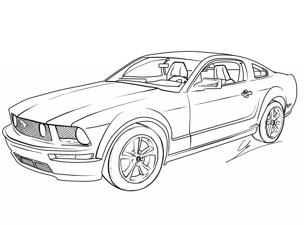 1024x759 Free Printable Mustang Coloring Pages For Kids Dibujo