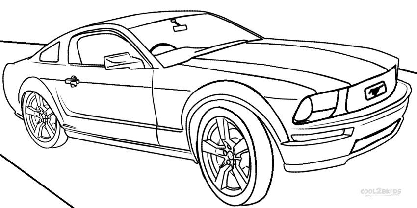 850x425 Printable Mustang Coloring Pages For Kids Cool2bkids Car