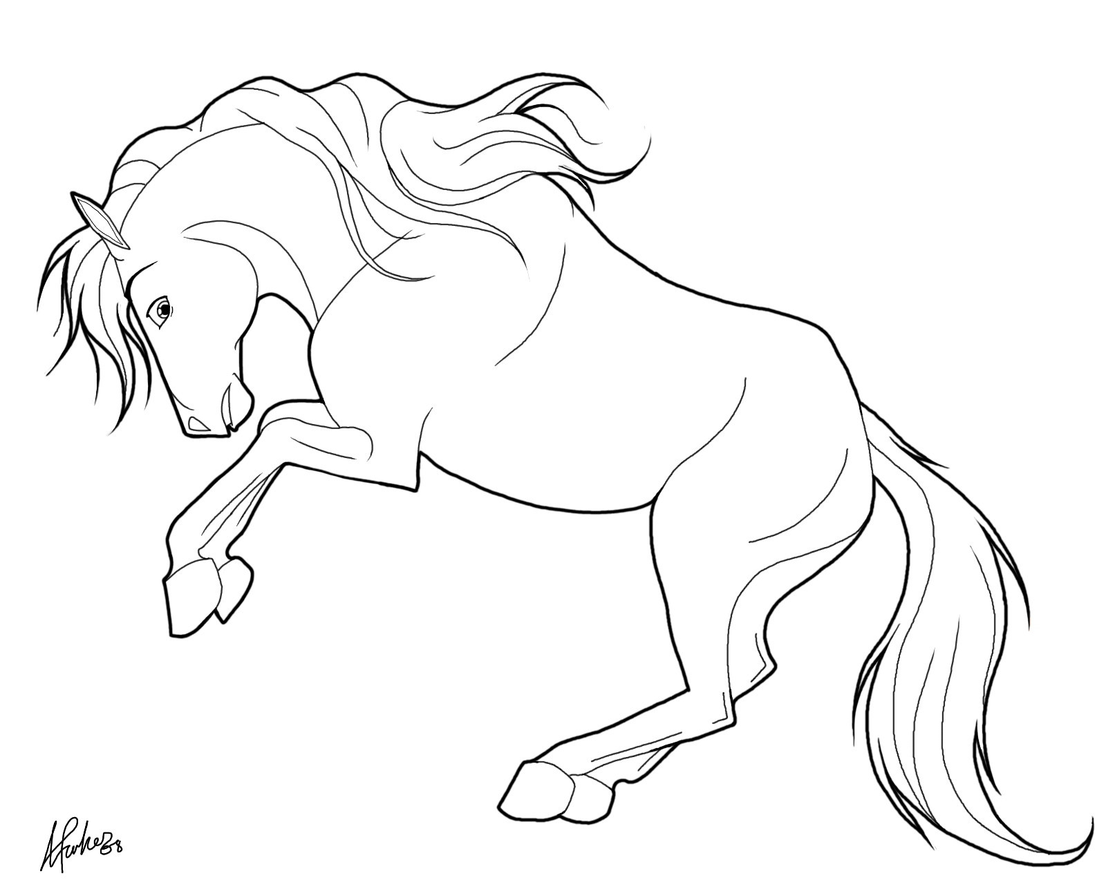 Mustang Horse Coloring Pages