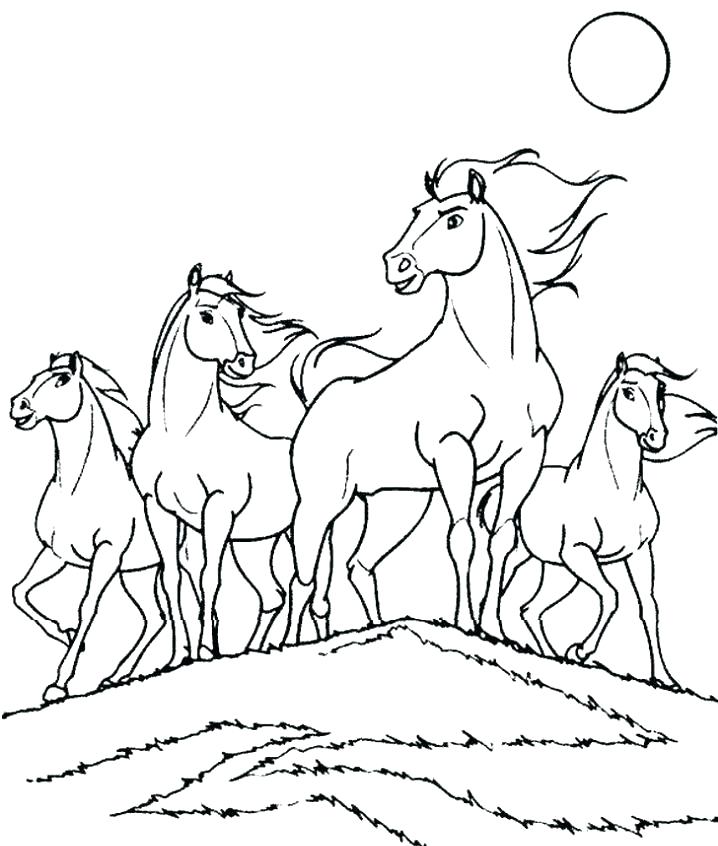 718x846 Free Printable Mustang Horse Coloring Pages Pa