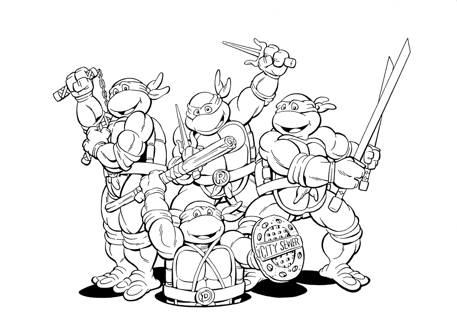 1600x1164 Teenage Mutant Ninja Turtles Coloring Pages