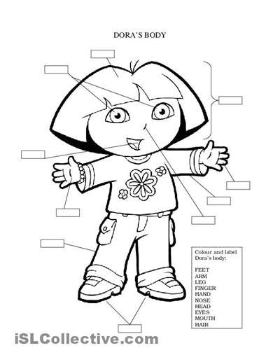 400x517 Body Parts Coloring Pages For Kids
