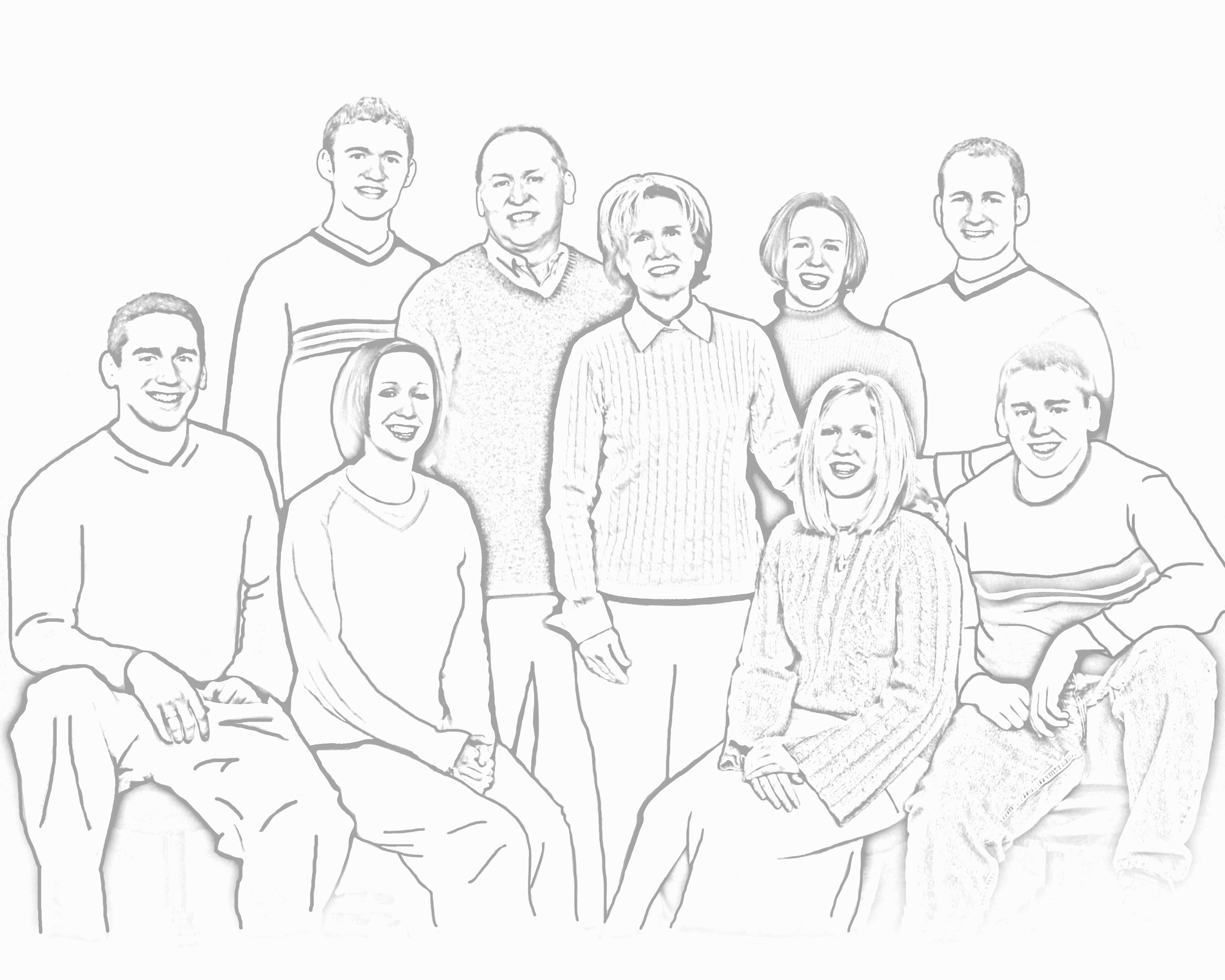 My Family Coloring Page