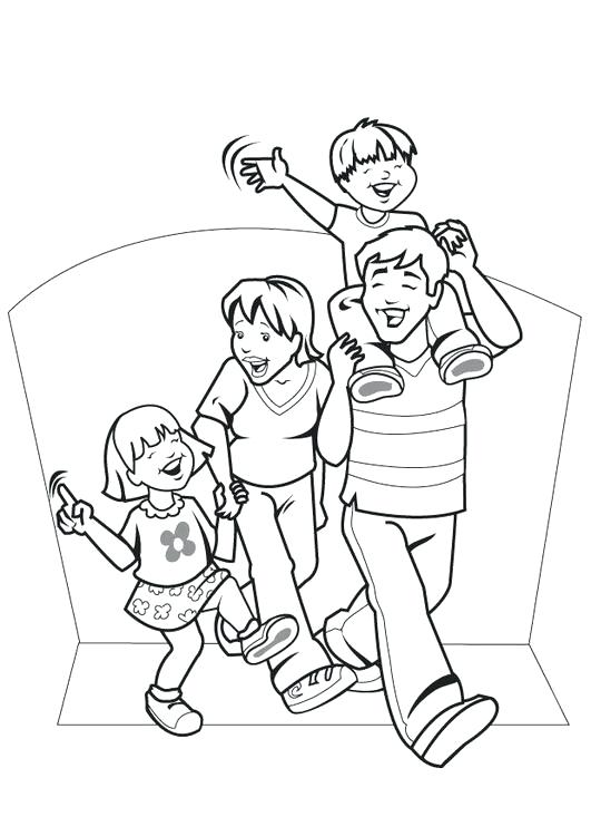 531x750 Family Coloring Page Grandmother Grandmother And Her Big Family